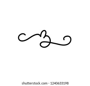 Number 3 written in elegant calligraphy with swashes.