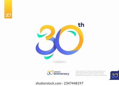 Number 30 logo icon design, 30th birthday logo number, anniversary 30