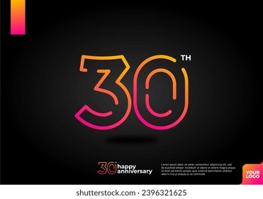 Number 30 logo icon design, 30th birthday logo number, anniversary 30