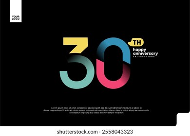 Number 30 logo icon design, 30th birthday logo number, anniversary 30
