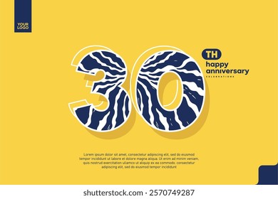 Number 30 logo icon design, 30th birthday logo number, anniversary 30