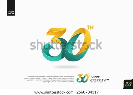 Number 30 logo icon design, 30th birthday logo number, anniversary 30