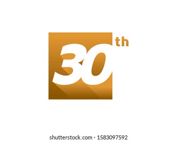 Number 30 logo or symbol template design