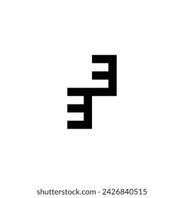 Number 33 connect, square geometric symbol simple logo vector