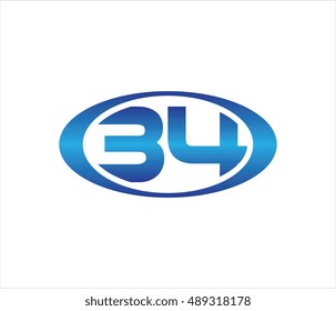 Number 34 blue oval logo template shiny