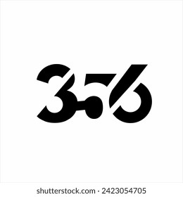 The number 356 design is simple and unique.
