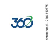 The number 360 logo and the orbit swoosh at zero