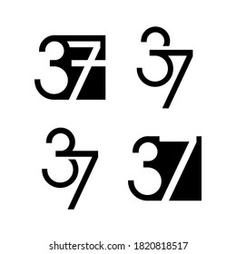 Number 37 for design concept. Very suitable in various business purposes, also for icon, logo, symbol and many more.