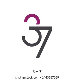 Number 37 for icon or logo ready to use