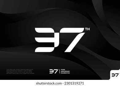 Icono del logo número 37 número de aniversario 37