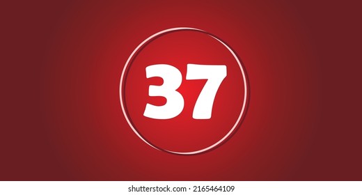 Number 37 Two Circles Luxury Red Stock Vector (Royalty Free) 2165464109 ...