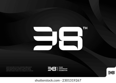 Number 38 logo icon design 38th birthday logo number anniversary 38