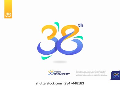 Number 38 logo icon design, 38th birthday logo number, anniversary 38