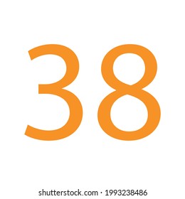 NUMBER 38 SIMPLE CLIP ART ILLUSTRATION VECTOR