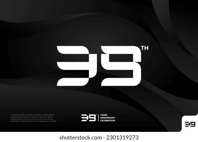 Number 39 logo icon design 39th birthday logo number anniversary 39