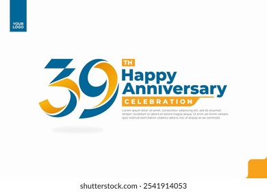 Number 39 logo icon design, 39th birthday logo number, anniversary 39