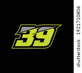 number 39 racing vector design