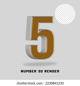 Estilo plateado de renderización 3D