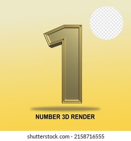 NUMMER 3D-RENDER-GOLD-STIL