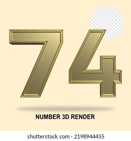 NUMMER 3D-RENDER-GOLD-STIL