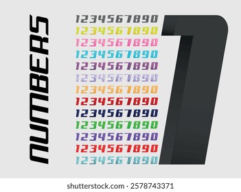 number  3D vector 1 2 3 4 5 6 7 8 9 0 