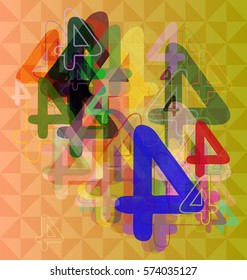 Number 4 art icon