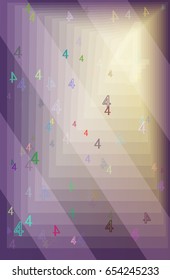 Number 4 art pattern