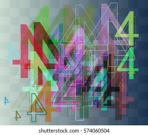 Number 4 background icon