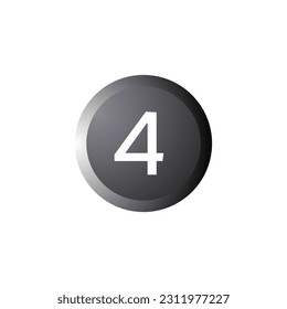 Botón Número 4 en blanco