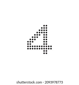 number 4 circles simple symbol logo vector