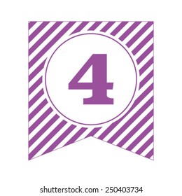Number 4 of Classic Font Template