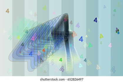 Number 4 design background