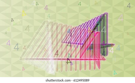 Number 4 design texture