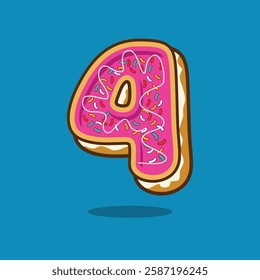 The number 4 is donut shape