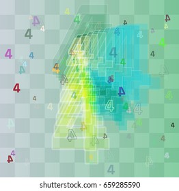 Number 4 elements pattern