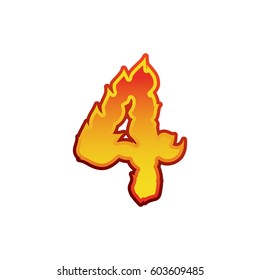 Letter N Fire Flames Font Lettering Stock Illustration 732402175