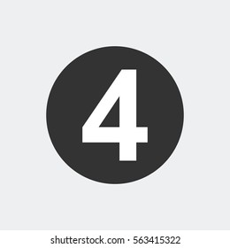 Number 4 icon vector