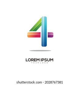 Gradiente colorido del logotipo número 4