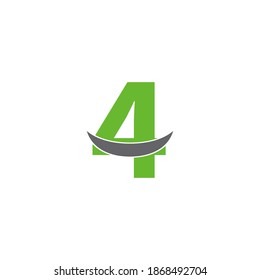 Nummer 4 Logo-Symbol-Design-Abbildung