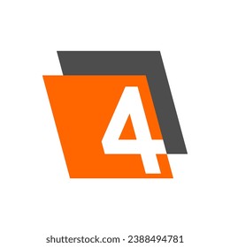 The number 4 logo is simple and attractive