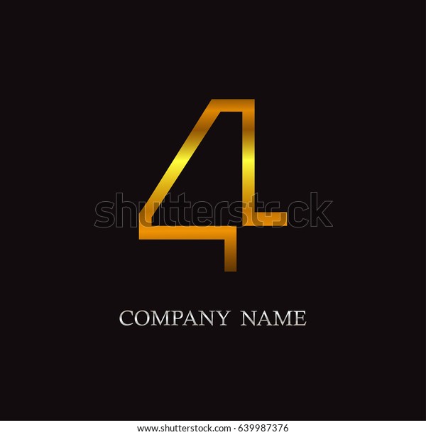 Number 4 Logovector Logo Template Stock Vector (Royalty Free) 639987376 ...