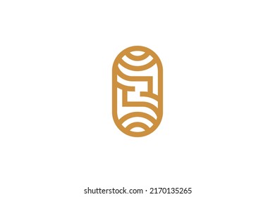 Number 4 Monoline Logo Vector