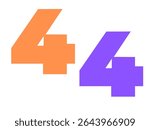 the number 4 on the dirty white wall.2025