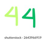 the number 4 on the dirty white wall.2025