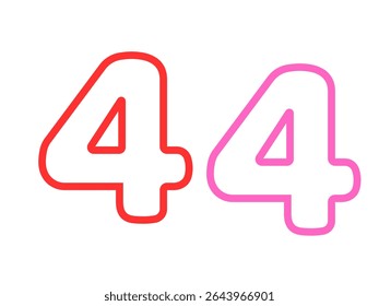 the number 4 on the dirty white wall.2025