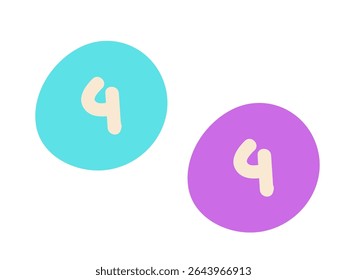 the number 4 on the dirty white wall.2025