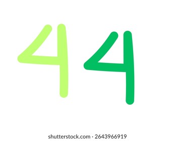 the number 4 on the dirty white wall.2025