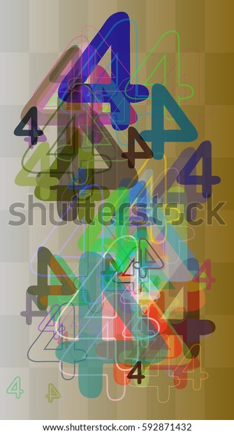 Number 4 Pattern Icon Stock Vector (Royalty Free) 592871432 | Shutterstock