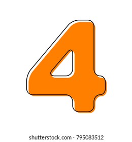 Number 4 Sign Design Template Element Stock Vector (royalty Free 