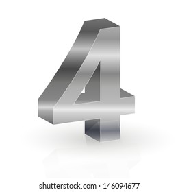 Number 4 silver